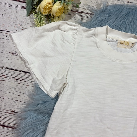 Nation Ltd Savannah flutter sleeve white top - Picture 6 of 10